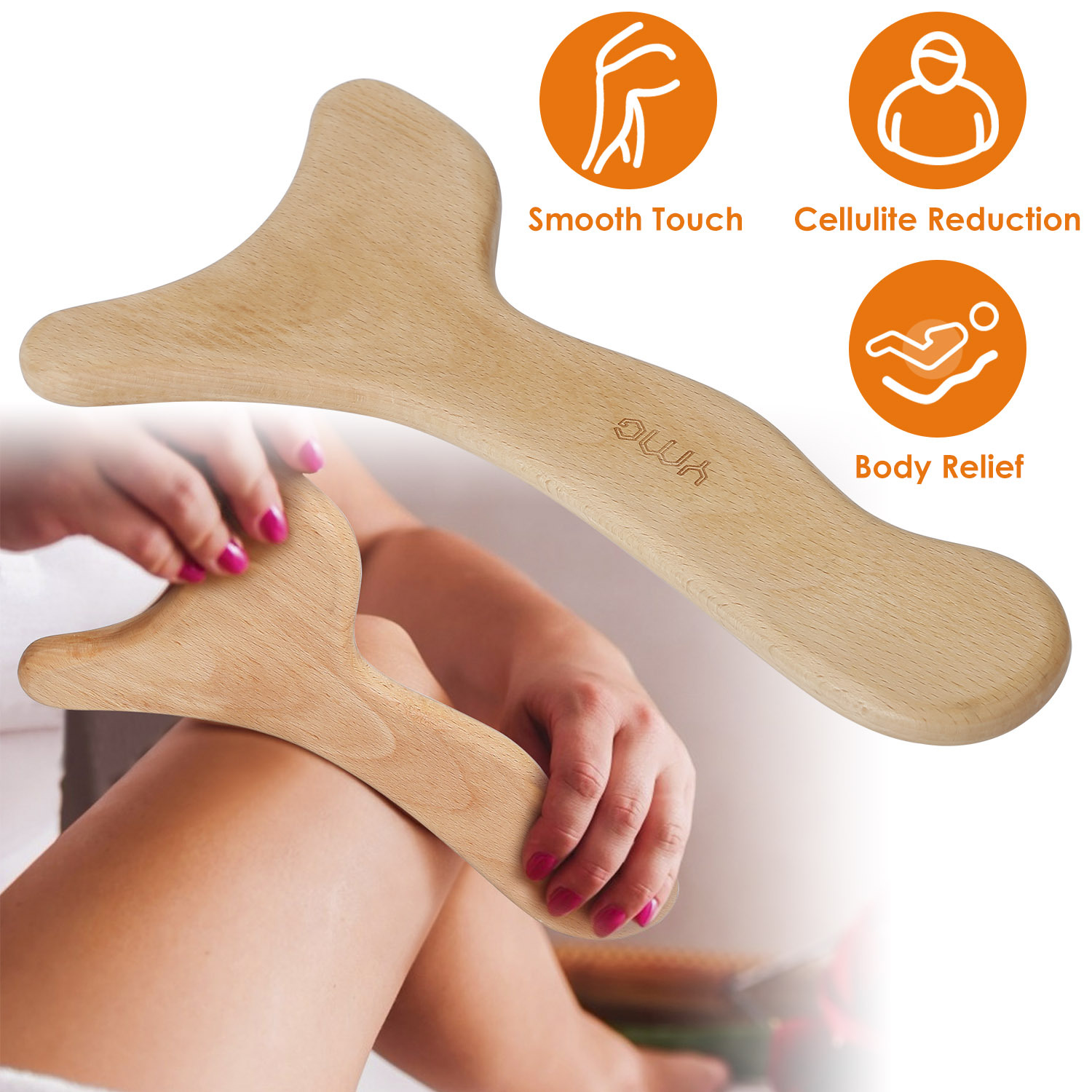 Wood Therapy Massage Tool – Wooden Lymphatic Drainage Paddle for Relaxation, Body Massage & Muscle Relief - Image 5