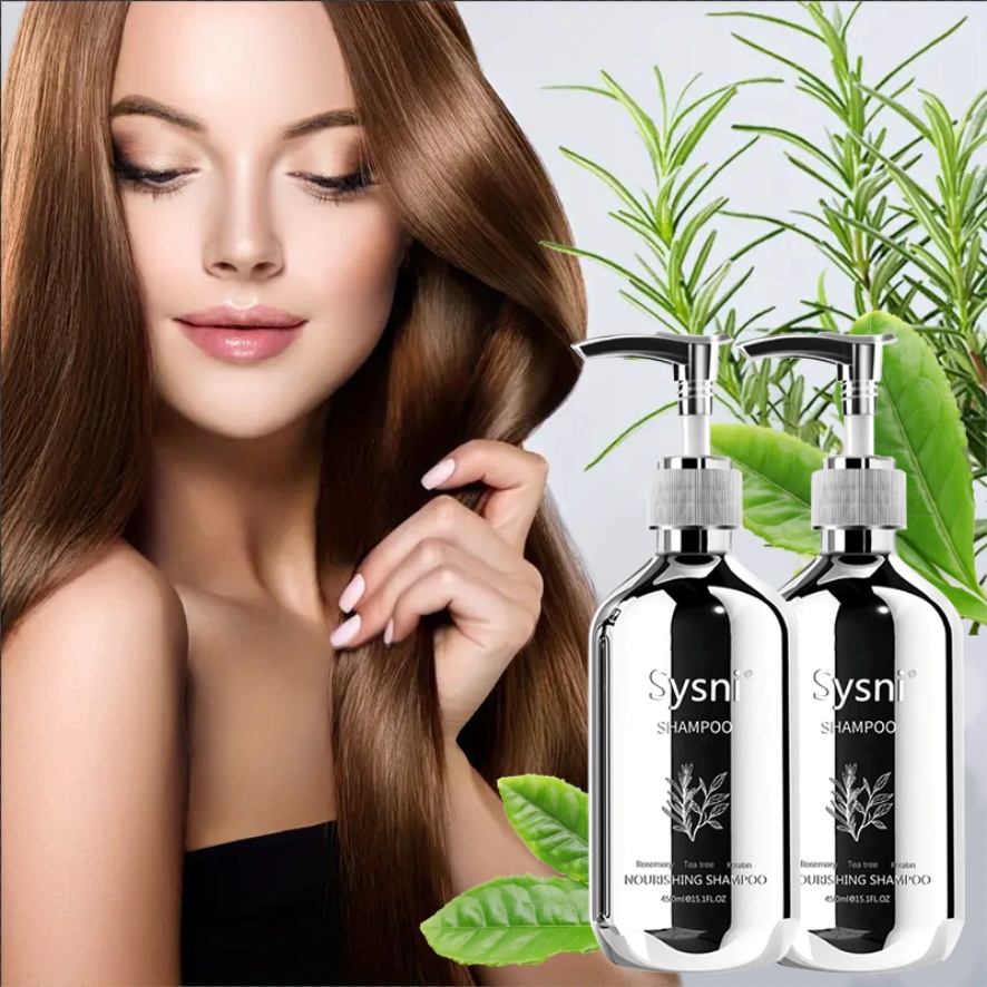 Sysni Organic Rosemary & Tea Tree Shampoo – Keratin-Enriched Nourishing Shampoo for Strength, Smoothness & Healthy-Looking Hair - Image 2