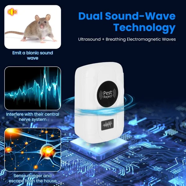 6-Pack Ultrasonic Insect Repellent – Dual Sound-Wave Technology for Pests & Rodent Control, Safe & Effective - Image 4